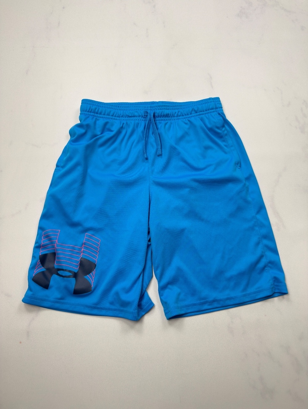 Under Armour Athletic Shorts Blue HeatGear Loose Fit - Boys XL